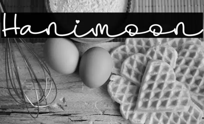 Hanimoon Font examples