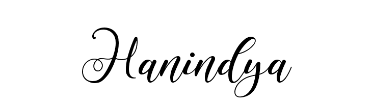 Hanindya  नि: शुल्क फ़ॉन्ट्स डाउनलोड