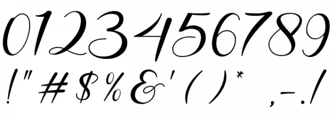 Hanindya Font OTHER CHARS