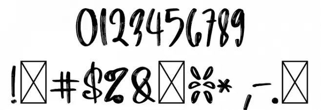 Hanindya Font OTHER CHARS