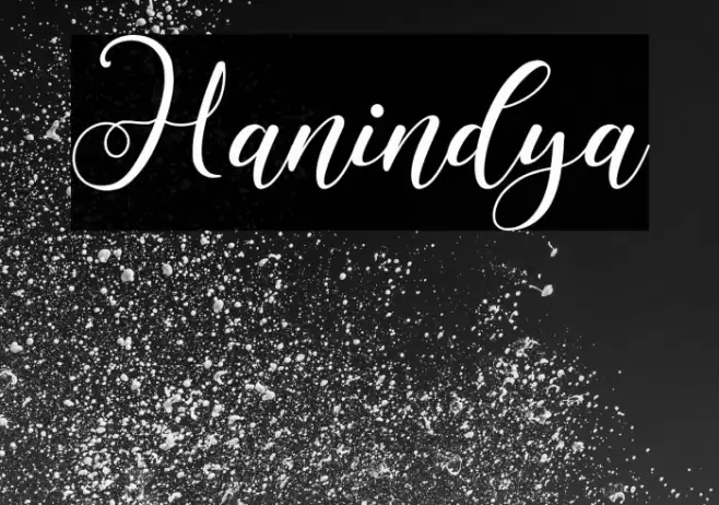 Hanindya Font examples