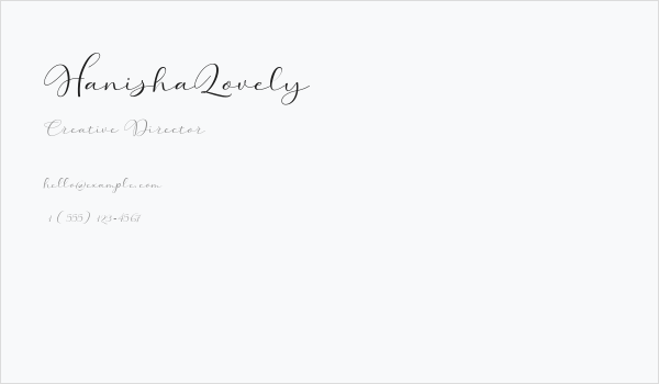 HanishaLovely Business Card