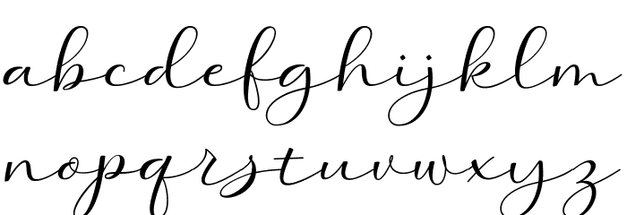 HanishaLovely Font LOWERCASE