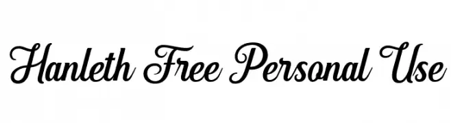 Hanleth Free Personal Use  नि: शुल्क फ़ॉन्ट्स डाउनलोड