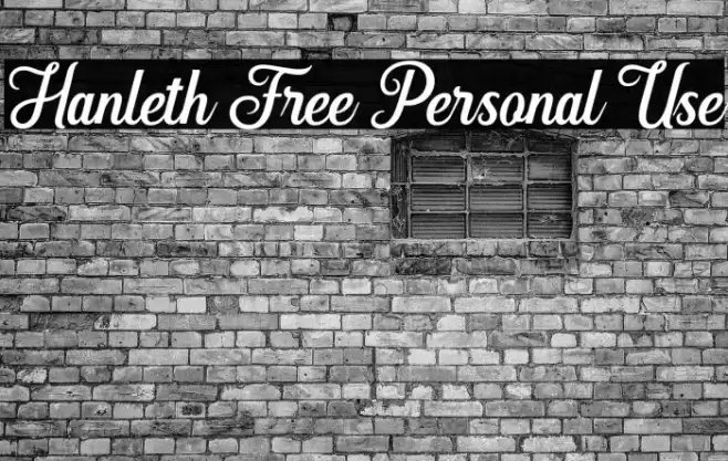 Hanleth Free Personal Use Font examples