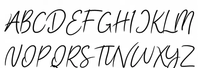 Hanmade फ़ॉन्ट अपरकेस