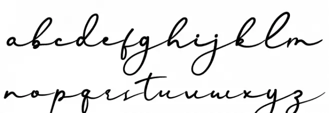 Hanmade फ़ॉन्ट लोअरकेस