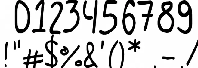 HannaHandwriting Font OTHER CHARS