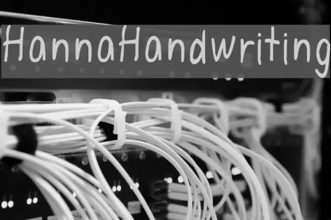 HannaHandwriting Font examples