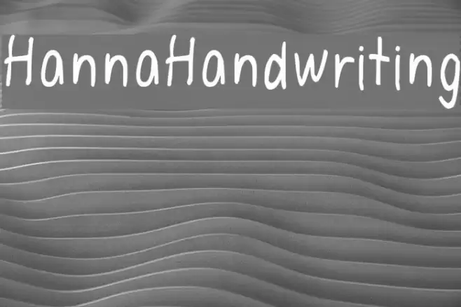 HannaHandwriting Font examples
