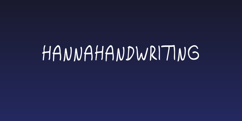 HannaHandwriting Social Header