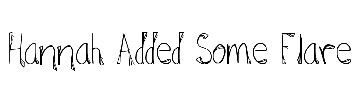 Hannah Added Some Flare Font