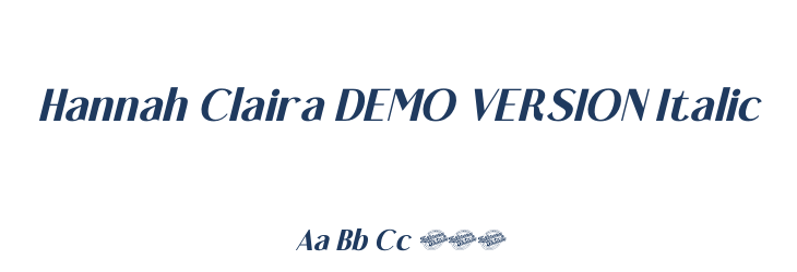 Hannah Claira DEMO VERSION Italic Font Preview