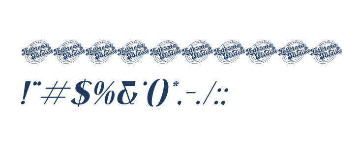 Hannah Claira DEMO VERSION Italic Other Characters