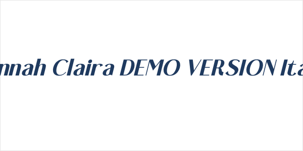 Hannah Claira DEMO VERSION Italic Logo
