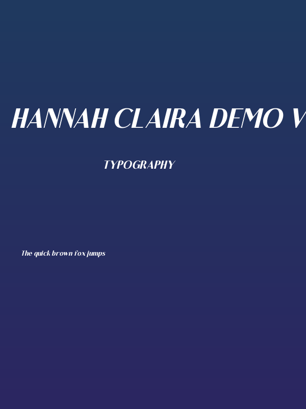 Hannah Claira DEMO VERSION Italic Poster