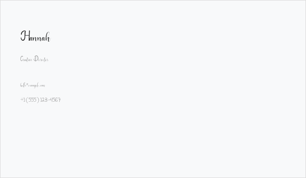 Hannah Business Card