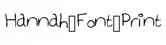 Hannah_Font_Print  免费字体下载