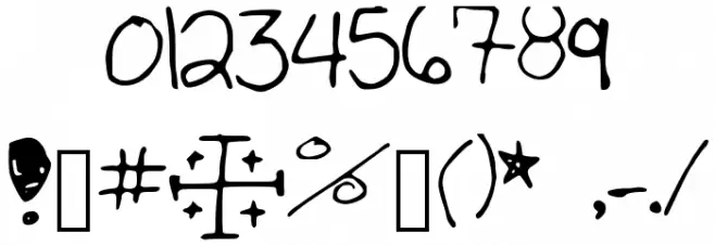 Hannah_Font_Print Font OTHER CHARS