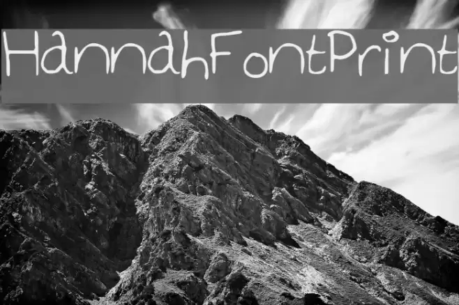 Hannah_Font_Print Font examples