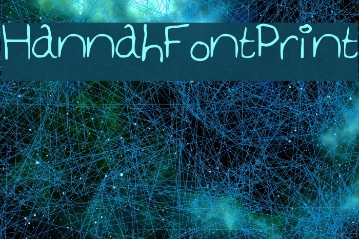 Hannah_Font_Print Font examples