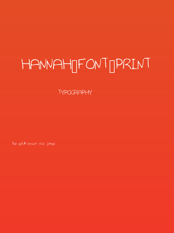 Hannah_Font_Print Poster