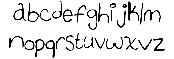 Hannah_Font_Print Font LOWERCASE
