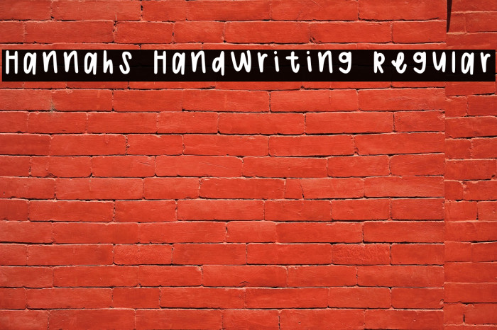 Hannahs Handwriting Regular Example 1