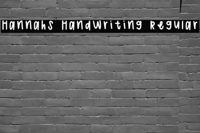 Hannahs Handwriting Regular Fuentes examples