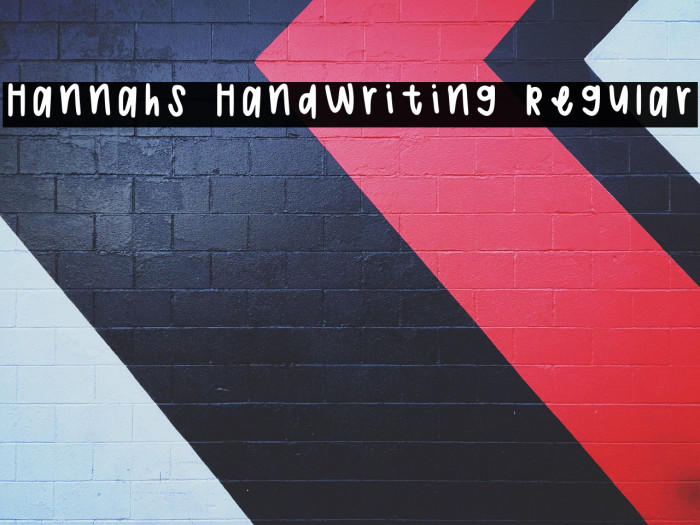 Hannahs Handwriting Regular Example 2