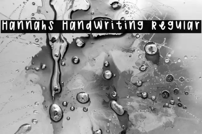 Hannahs Handwriting Regular Fuentes examples