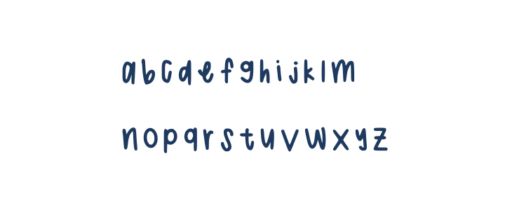 Hannahs Handwriting Regular Lowercase