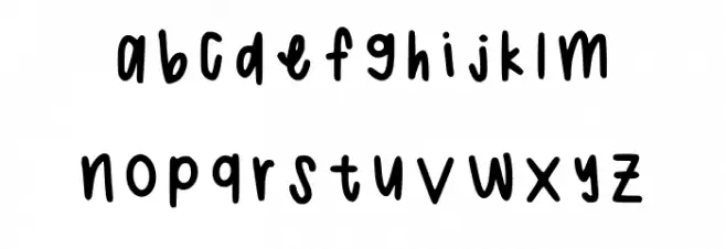 Hannahs Handwriting Regular Fuentes MINÚSCULAS