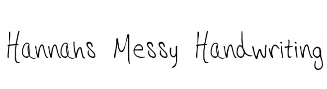 Hannahs Messy Handwriting 