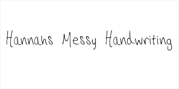 Hannahs Messy Handwriting Logo