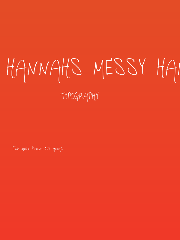 Hannahs Messy Handwriting Poster