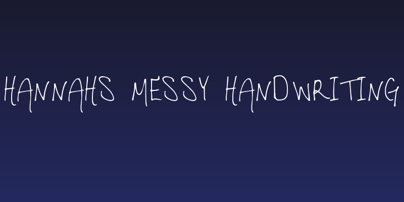 Hannahs Messy Handwriting Social Header