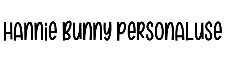 Hannie Bunny personaluse  免费字体下载