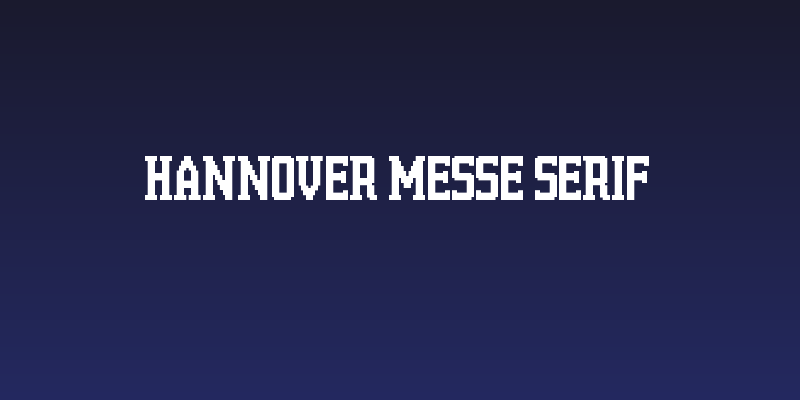 Hannover Messe Serif Social Header