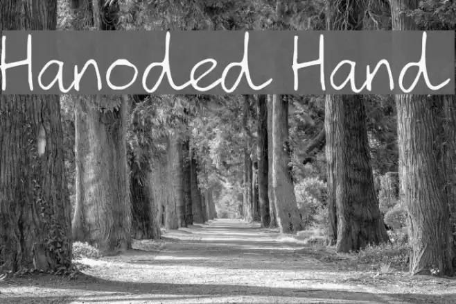 Hanoded Hand Font examples