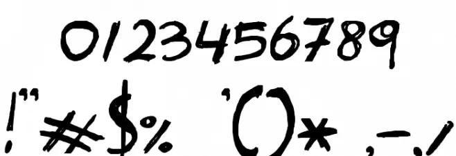 Hanoded Heavy Font OTHER CHARS