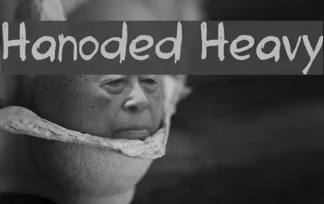 Hanoded Heavy Font examples
