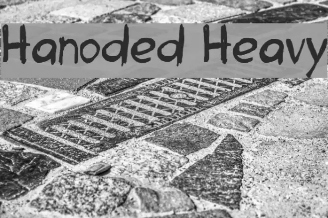 Hanoded Heavy Font examples