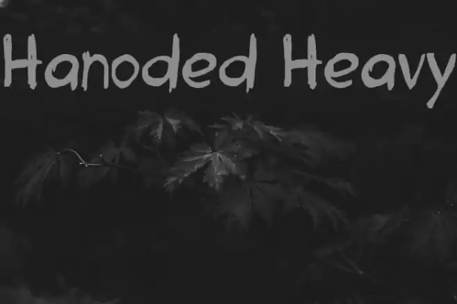 Hanoded Heavy Font examples