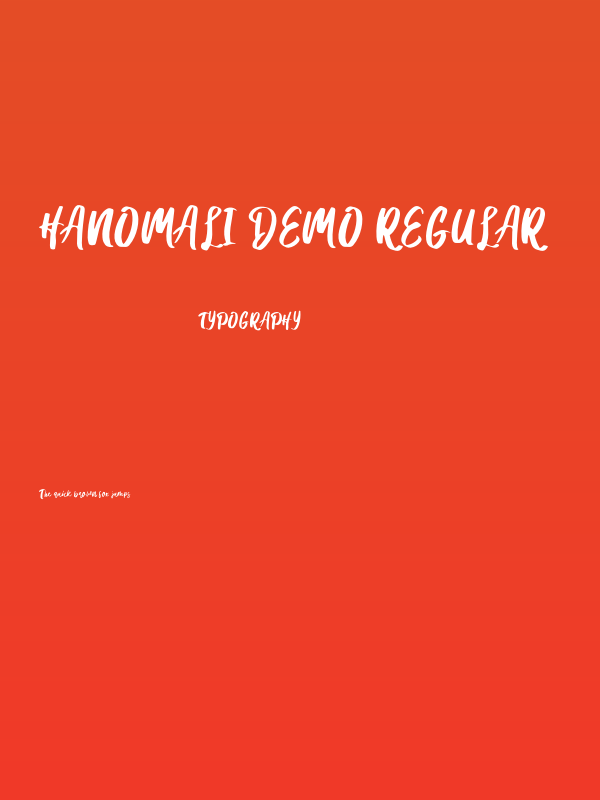 Hanomali Demo Regular Poster