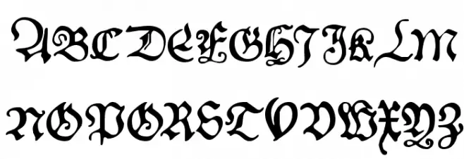HansFraktur خط أحرف كبيرة