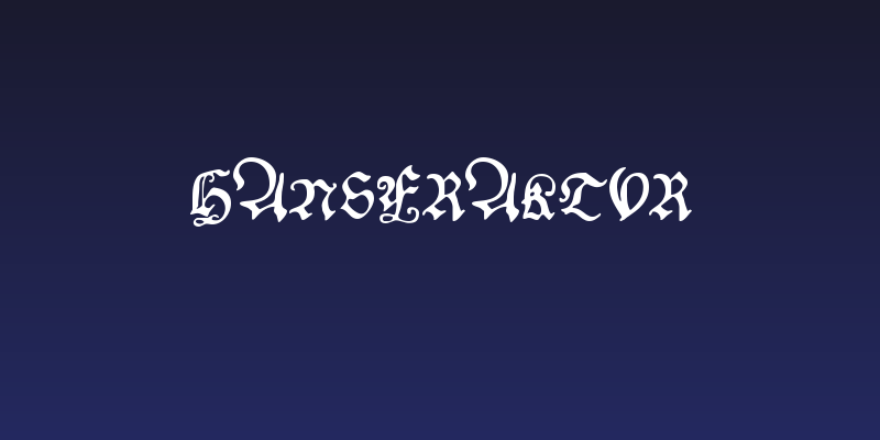 HansFraktur Social Header