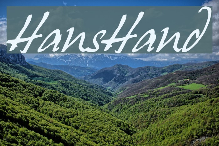 HansHand Font examples