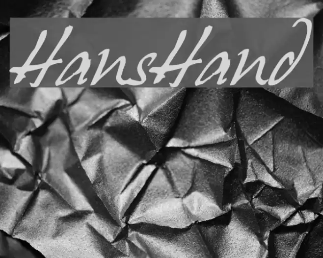 HansHand Font examples