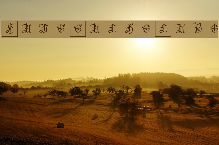 HansSachsCaps Font examples